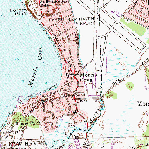 Topographic Map of New Haven Fire Department Engine Company 16, CT