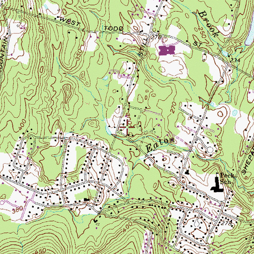 Topographic Map of Hamden Fire Department Station 9, CT