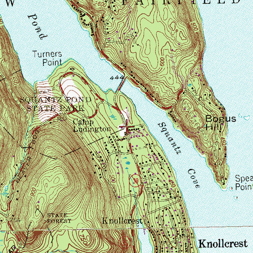 Topographic Map of Squantz Engine Company, CT