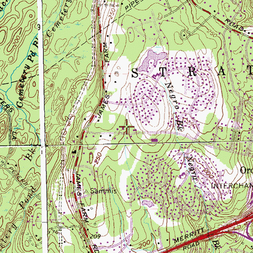 Topographic Map of Stratford Fire Department Station 4, CT