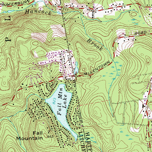 Topographic Map of Terryville Volunteer Fire Department Station 3, CT