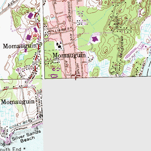 Topographic Map of East Haven Fire Department Station 4, CT