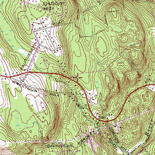 Topographic Map of Sandy Hook Fire Rescue Company Station 2, CT