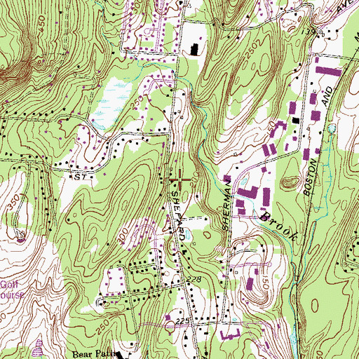 Topographic Map of Hamden Volunteer Fire Company Station 7, CT