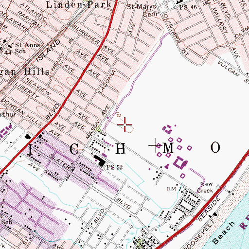 Topographic Map of Staten Island University Hospital, NY