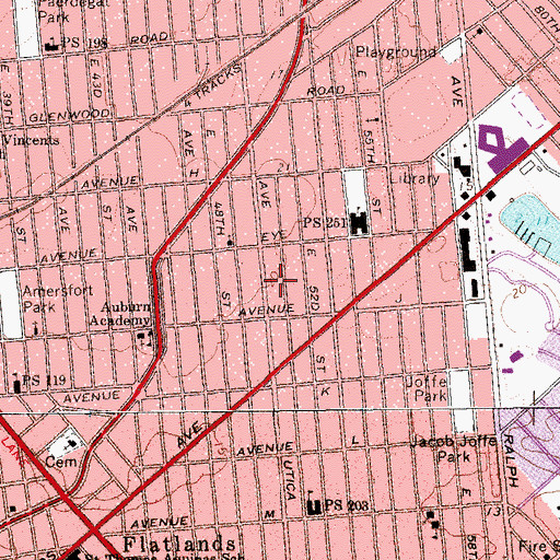 Topographic Map of NYM Medical Associates/Canarsie, NY