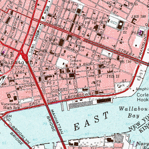 Topographic Map of NYC Health + Hospitals Gouverneur, NY