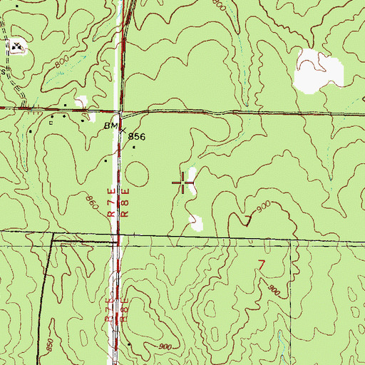 Topographic Map of White Pine National Golf Course, MI