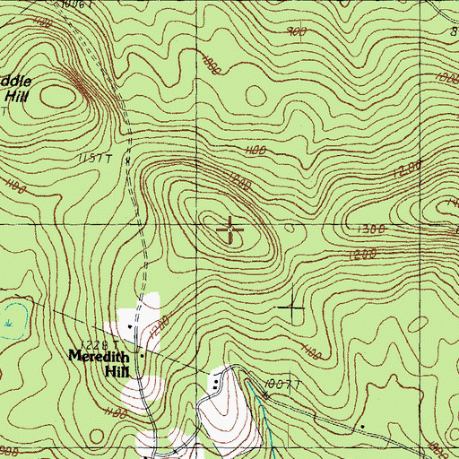 Topographic Map of Leighton Mountain, NH