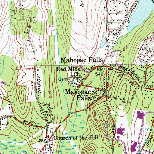 Topographic Map of Ballard - Barrett Cemetery, NY