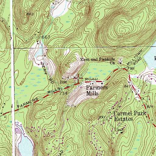 Topographic Map of Smalley Burial Ground, NY