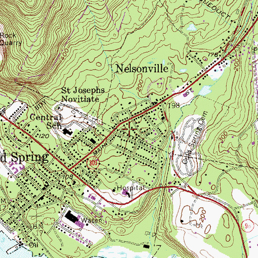Topographic Map of Cold Spring Baptist Church, NY