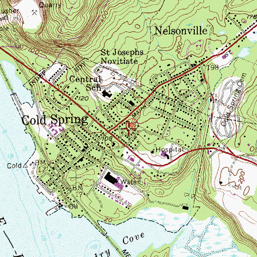 Topographic Map of First Presbyterian Church, NY