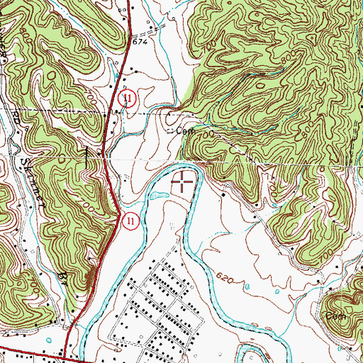 Topographic Map of Great Red River North Bend, KY
