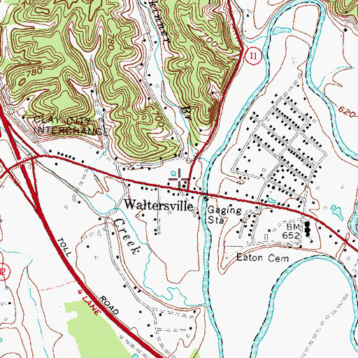 Topographic Map of Shawnee Railroad Station (historical), KY