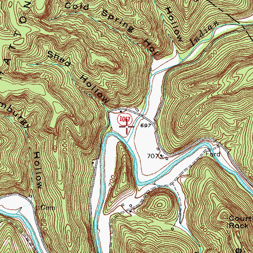 Topographic Map of Fortner (historical), KY