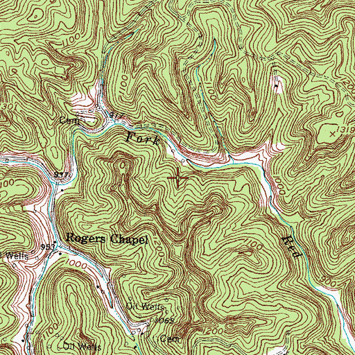 Topographic Map of Hemlock Lodge (historical), KY