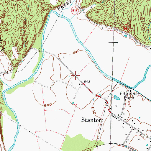 Topographic Map of Old Clay City Road (historical), KY