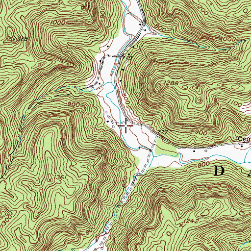 Topographic Map of Vinton Post Office (historical), KY