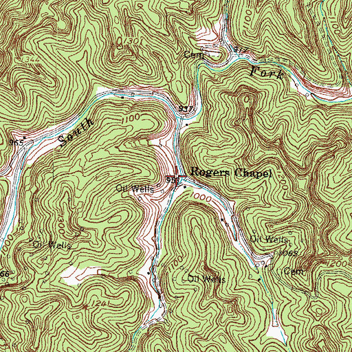 Topographic Map of Xena Post Office (historical), KY