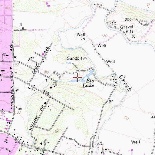 Topographic Map of Eto Lake, CA