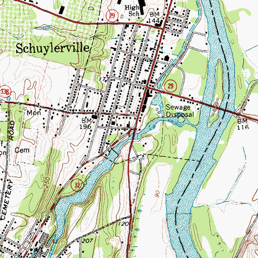 Topographic Map of Saint Stephens Episcopal Church, NY