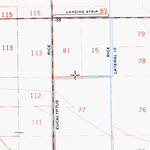 Topographic Map of Eucalyptus Lateral 10, CA