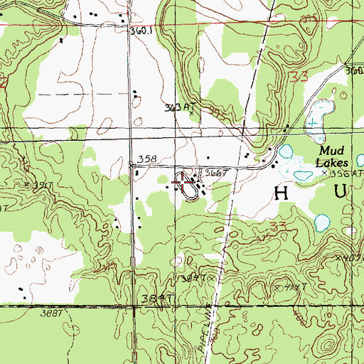 Topographic Map of Northern Michigan Speedway, MI