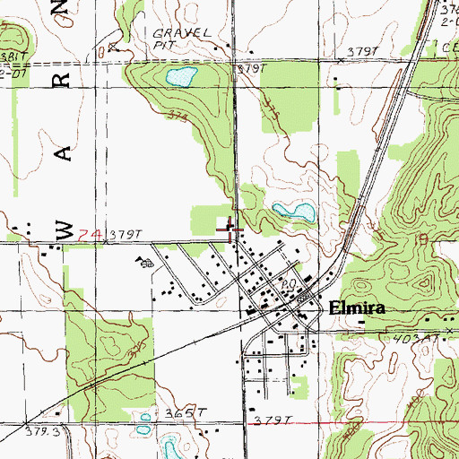 Topographic Map of Saint Thomas Church, MI