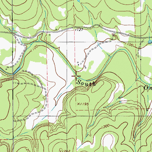 Topographic Map of Cardium Creek, TX