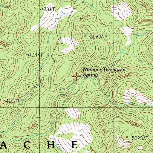 Topographic Map of Number Twentysix Spring, AZ