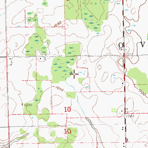 Topographic Map of Interchange 10, MI