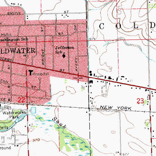 Topographic Map of Reformation Lutheran Church, MI