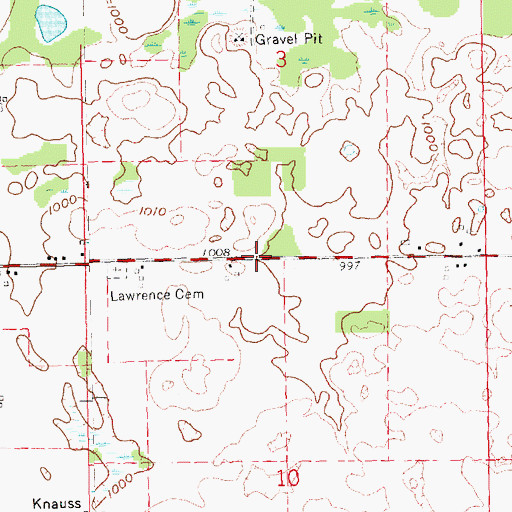 Topographic Map of Interchange 3, MI