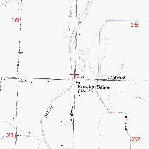 Topographic Map of Eureka School (historical), CA