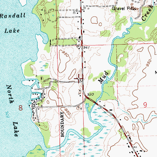 Topographic Map of Raymond's Landing Trailer Park, MI