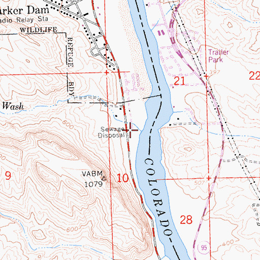 Topographic Map of Eureka Wash, CA