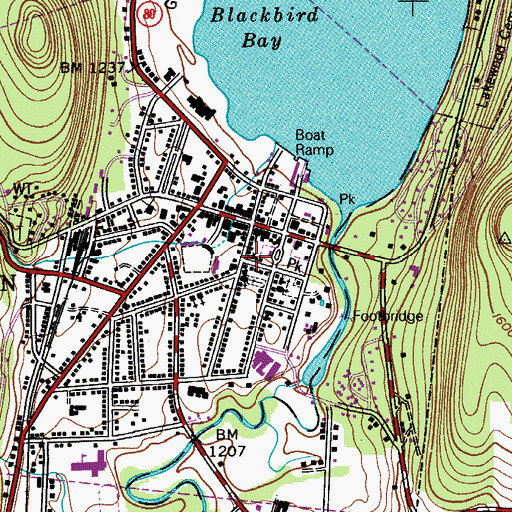 Topographic Map of Church of the Messiah (historical), NY