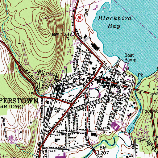 Topographic Map of Otsego County Clerk's Office, NY