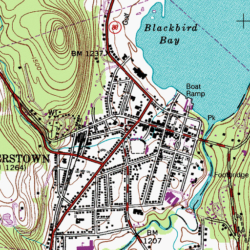 Topographic Map of Otsego County Jail, NY