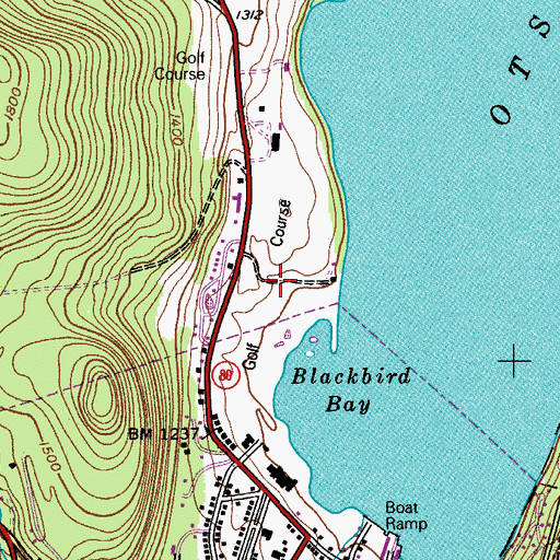 Topographic Map of Leatherstocking Golf Course, NY