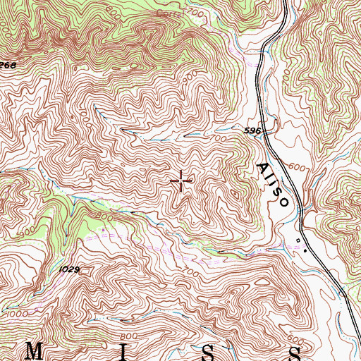 Topographic Map of Ex Mission San Buenaventura, CA