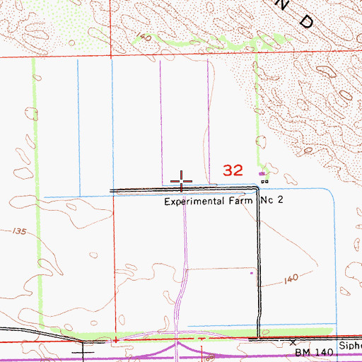 Topographic Map of Experimental Farm Number Two, CA