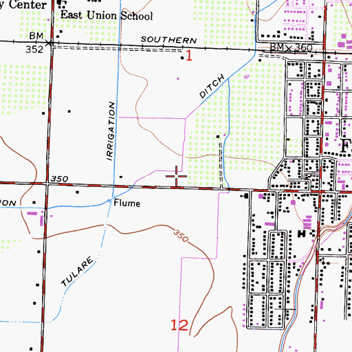 Topographic Map of Extension Ditch, CA