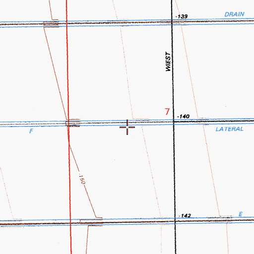 Topographic Map of F Lateral, CA