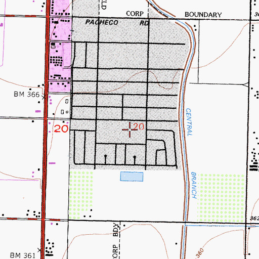 Topographic Map of Fairview Elementary School, CA