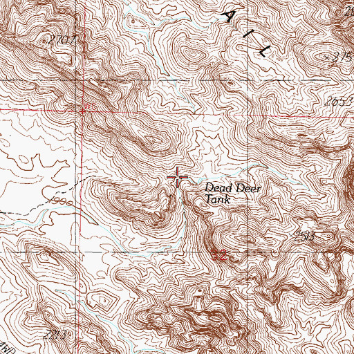 Topographic Map of Dead Deer Tank, AZ