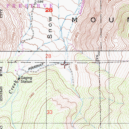 Topographic Map of Falls Creek, CA