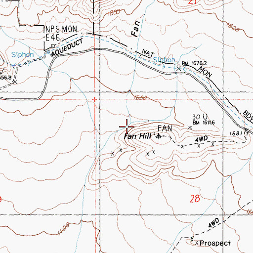 Topographic Map of Fan Canyon, CA