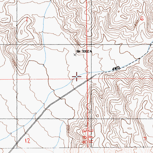 Topographic Map of Fargo Canyon, CA